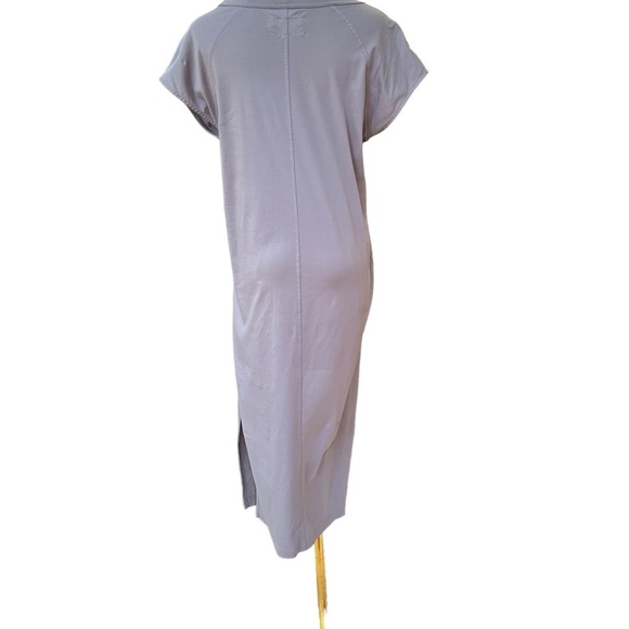 Everlane NWOT Gray Cotton Short Sleeve Midi T-Shirt Dress w/Side Slits Sz. small - Picture 9 of 13